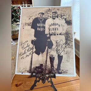 Babe Ruth and Lou Gehrig Photograph 11 X 14 - Rare 1927 Photo - Poster Art Print